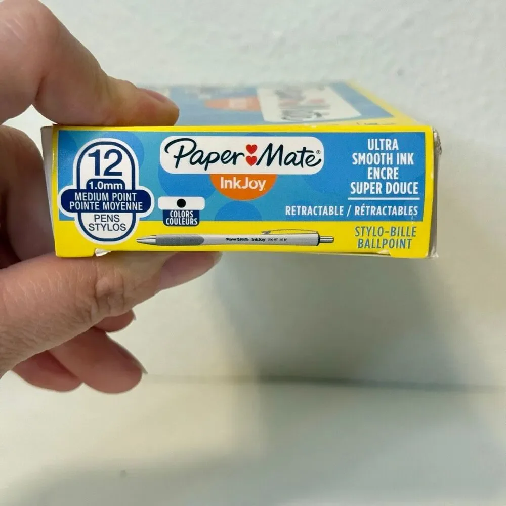 Paper Mate InkJoy Ballpoint Retractable‎ 1 mm Medium Point Pens 12 count 1951347